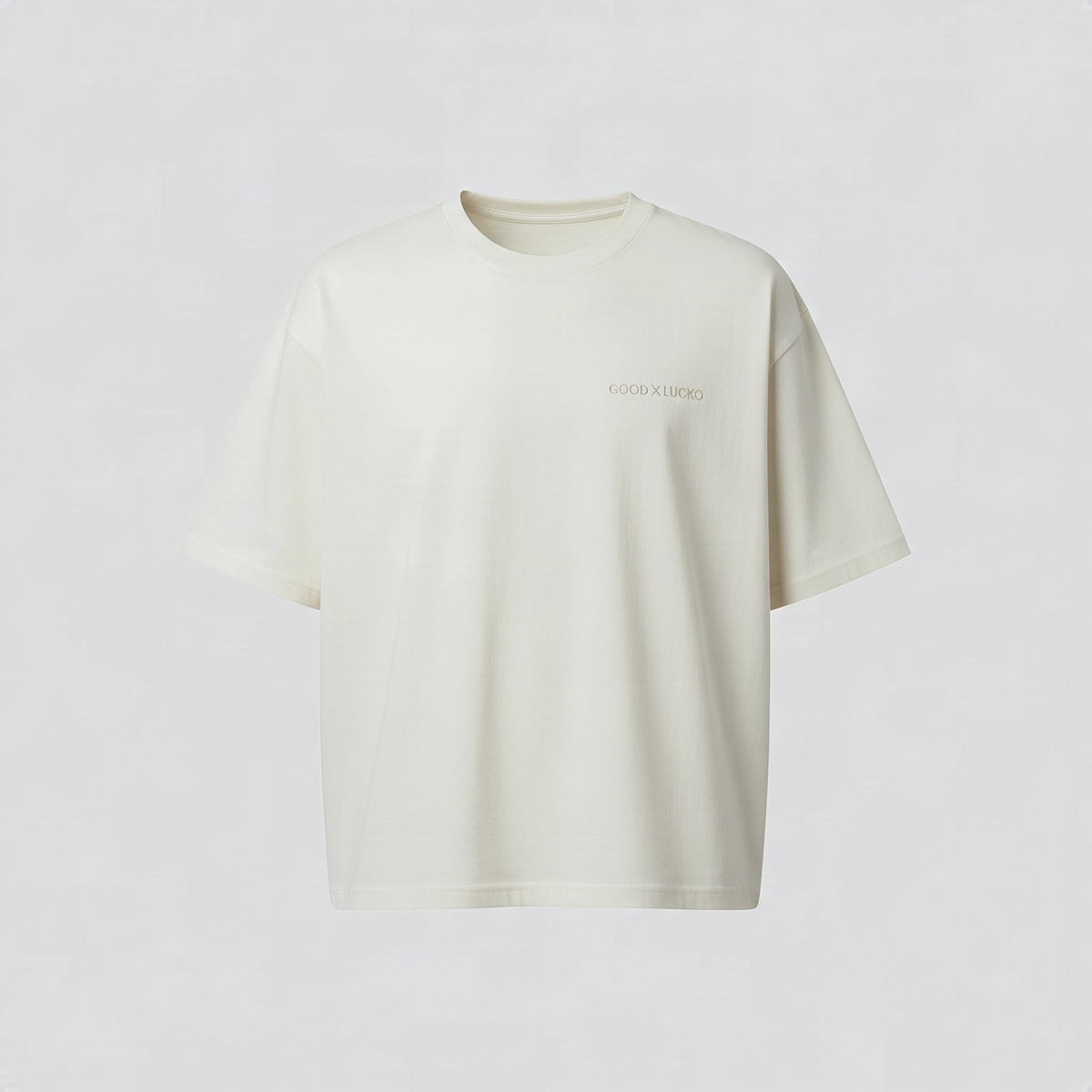 T-shirt blanc os, vue de face